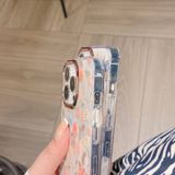  Bột long lanh mạ điện Vỏ điện thoại chống sốc cho iPhone 12/12 Pro (Hoa S8) 