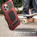  Cho iPhone 13 Pro Max Camshield Shockproof Life Vỏ kim loại chống bụi chống nước có giá đỡ (Đỏ) 