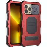  Cho iPhone 13 Pro Max Camshield Shockproof Life Vỏ kim loại chống bụi chống nước có giá đỡ (Đỏ) 