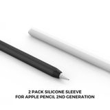  2 chiếc / bộ Vỏ bọc bảo vệ silicon Stoyobe cho Apple Pencil 2 (Trắng + Đen) 