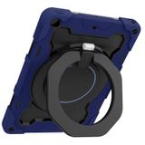  Armor Tương phản màu silicone + PC Tablet Case cho iPad 10.2 2021 (Navy Blue) 