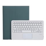  A102B-A Texture Texture Square Keycap Bàn phím Bluetooth Bao da có điều khiển cảm ứng cho iPad Pro 10.5 Inch / 10.2 2021 & 2020 & 2019 / Air 3 (Xanh đậm) 