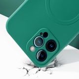  Chất lỏng silicone bảo hiểm đầy đủ vỏ điện thoại magsafe cho iphone 12 (màu xanh) 