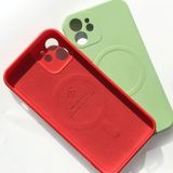  Chất lỏng Silicone Full Coverage Magsafe Vỏ điện thoại cho iphone 12 Pro (màu xanh) 