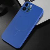  Chất lỏng Silicone Full Coverage Magsafe Vỏ điện thoại cho iphone 12 Pro (màu xanh) 