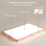  Đèn trần gỗ Macaron LED vuông, ánh sáng 3 màu, Kích thước: 30cm (Đen) 