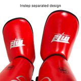  MTB SJ-004A Freestyle Grappling Thai Boxing Training Training Legards Bảo vệ mắt cá chân Dụng cụ bảo hộ thể thao, Kích thước: L (Đỏ) 