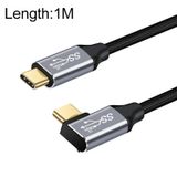  1M 10Gbps USB-C / Type-C nam thẳng đến Cáp truyền dữ liệu sạc khuỷu tay nam 