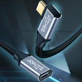  1,5M 10Gbps USB-C / Type-C nữ sang nam đến khuỷu tay Sạc mở rộng cáp 