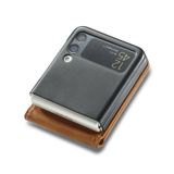  Đối với Bao da điện thoại Samsung Galaxy Z Flip4 5G LC.IMEEKE Calf Texture Leather Case (Màu vàng) 