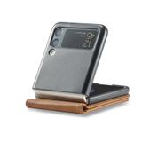  Đối với Bao da điện thoại Samsung Galaxy Z Flip4 5G LC.IMEEKE Calf Texture Leather Case (Màu vàng) 