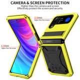  Đối với Ốp lưng điện thoại chống sốc bằng kim loại Samsung Galaxy Z Flip4 có giá đỡ (Màu vàng) 