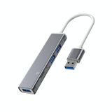  Khe cắm thẻ nhớ 5 trong 1 USB sang SD / TF + 3 cổng USB HUB đế cắm đa chức năng (Xám) 