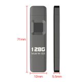  64GB NK-828 8 Pin + USB 2 in 1 Zinc Alloy U Disk with Fingerprint Unlock 