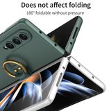  Dành cho Samsung Galaxy Z Fold4 GKK Vỏ đựng điện thoại siêu mỏng PC Full Coverage có giá đỡ nhẫn (Màu đỏ rượu vang) 