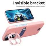  Cho iPhone 13 Invisible Holder Case Phone (Hồng) 