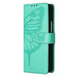  Đối với Bao da điện thoại bằng da hình bướm dập nổi Samsung Galaxy Z Fold4 (Xanh lá cây) 