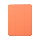  Dành cho iPad 10th Gen 10.9 2022 Bao da máy tính bảng kết cấu da ép điện gấp 3 lần (Màu cam) 