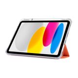  Dành cho iPad 10th Gen 10.9 2022 Bao da máy tính bảng kết cấu da ép điện gấp 3 lần (Màu cam) 
