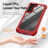  Cho Samsung Galaxy S23 + 5G Soft TPU Clear PC Ốp lưng chống sốc (Đỏ) 