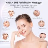  ANLAN EMS Dụng cụ mát xa con lăn đôi Thiết bị con lăn Bueaty trên khuôn mặt 
