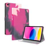  Dành cho iPad 10th Gen 10.9 2022 Bao da máy tính bảng dạng lật họa tiết màu nước (Màu Berry) 