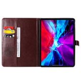  Dành cho Ipad Pro 11 (2020) In ấn Hoa hướng hướng dương Hoa Hướng dương Flip PU Leather Case với chủ sở hữu & khe cắm thẻ & ví (Brown) 