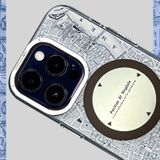  Dành cho dòng iPhone 14 Pro Max Navigation Matte Texture TPU + PC Magnetic Phone Case (Màu xám) 
