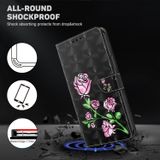  Đối với Xiaomi 13 3D Painted Pattern Leather Phone Case (Hoa hồng) 