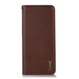  Dành cho Xiaomi 13 Ultra KHAZNEH Nappa Top Layer Leather Phone Case (Nâu) 