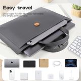  13-14 inch Universal Elastic Thread Button Portable Laptop Inner Bag (Nâu) 