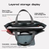  13-14 inch Universal Elastic Thread Button Portable Laptop Inner Bag (Nâu) 