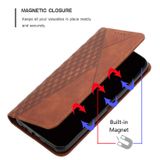  Dành cho Xiaomi 13 Ultra Diamond Pattern Skin Feel Magnetic Leather Phone Case (Màu nâu) 