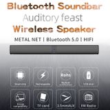  BS-36 20W Đa chức năng 3D Stereo Surround Bluetooth Loa Loa siêu trầm Soundbar (Màu đen) 