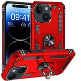  Dành cho iPhone 15 Ốp điện thoại TPU + PC chống sốc có giá đỡ (Màu đỏ) 