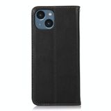  Dành cho iPhone 15 KHAZNEH Nappa Top Layer Leather Case Case (Màu đen) 