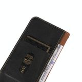  Dành cho iPhone 15 KHAZNEH Nappa Top Layer Leather Case Case (Màu đen) 