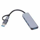  2301 Bộ chuyển đổi HUB đế cắm đa chức năng 4 trong 1 USB+USB-C/Type-C sang USB 