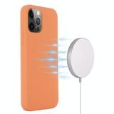  Cho iPhone 15 Pro Shockproof Silicone Magsafe Phone Case (Vàng cam) 
