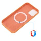  Cho iPhone 15 Pro Shockproof Silicone Magsafe Phone Case (Vàng cam) 