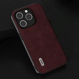  Dành cho iPhone 15 Plus ABEEL Dream Litchi Texture PU Phone Case (Màu tím) 