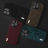  Dành cho iPhone 15 Plus ABEEL Dream Litchi Texture PU Phone Case (Màu tím) 