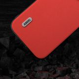  Dành cho iPhone 15 Pro ABEEL Vỏ điện thoại bằng da thật Luolai Series (Màu đỏ) 