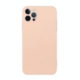  Dành cho iPhone 15 Pro Max Ốp điện thoại TPU chống sốc màu trơn cạnh thẳng (Hồng nhạt) 