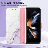  Dành cho Samsung Galaxy Z Fold5 5G PT003 Bao da dạng lật họa tiết đá cẩm thạch (LS006) 