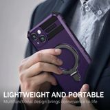  Dành cho iPhone 15 Plus MagSafe Magnetic Holder Phone Case (Màu tím) 