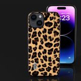  Dành cho iPhone 15 Plus ABEEL Black Edge Leopard Phone Case (Leopard Print) 