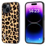  Dành cho iPhone 15 Plus ABEEL Black Edge Leopard Phone Case (Leopard Print) 