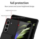  Dành Cho Samsung Galaxy Z Fold5 Bao Da Điện Thoại Siêu Mỏng GKK Có Khe Cắm Thẻ (Kết Cấu Sợi Carbon) 