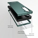  Dành cho Samsung Galaxy Z Fold5 5G Vỏ điện thoại gập mờ AG tích hợp có khe cắm bút (Màu xanh lá cây) 
